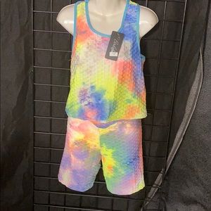 (Multiple) multicolor two piece shorts sets